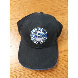 WP&YR Hat Cap Black Embroidered White Pass Yukon Route Railroad Skagway Alaska